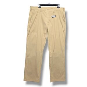 Eddie Bauer Takeoff Chino Pants Mens 38 x 32 Sadle Straight Leg DWR UPF Stretch